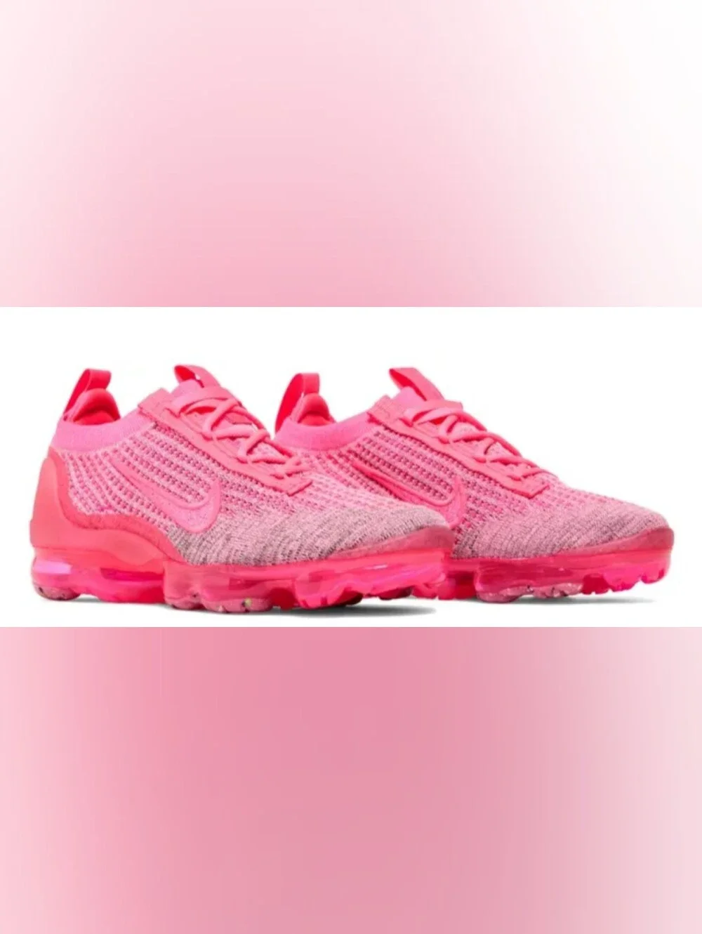Nike Wmns Air VaporMax 2021 Flyknit 'Hyper Pink' Sneakers Size 8 Used Like New